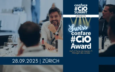 Confare #CIOSUMMIT Zurich on 28.09.2023 with the presentation of the Confare Swiss #CIOAward.